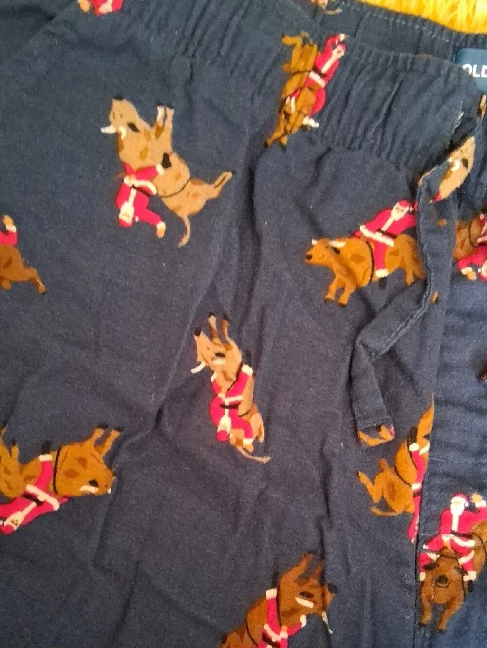 Old Navy Navy Blue Dog-Print Jogger Pants